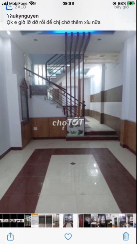 Cho thuê nhà nguyên căn tại Sơn Kỳ Quận Tân Phú trong hẻm ô tô ra vào thoải mái. Diện tích 60m2