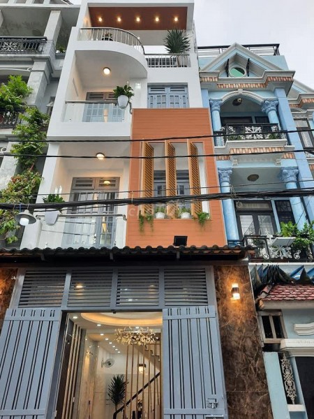 Cho thuê nhà nguyên căn 1 trệt 2 lầu, mặt tiền Đường 41 Quận 4, Nhà mới đẹp, Giá thuê 22 triệu/tháng