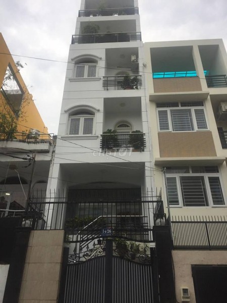 Nhà nguyên căn dt 4.5m x 20m, 1 trệt 4 làu, Sân thượng, mới, thoải mái kinh doanh