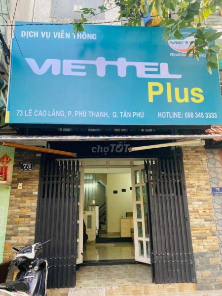 Còn trống nhà mt 73 Lê Cao Lãng, Quận Tân Phú rộng 144m, 3 tầng, giá 9 triệu/tháng