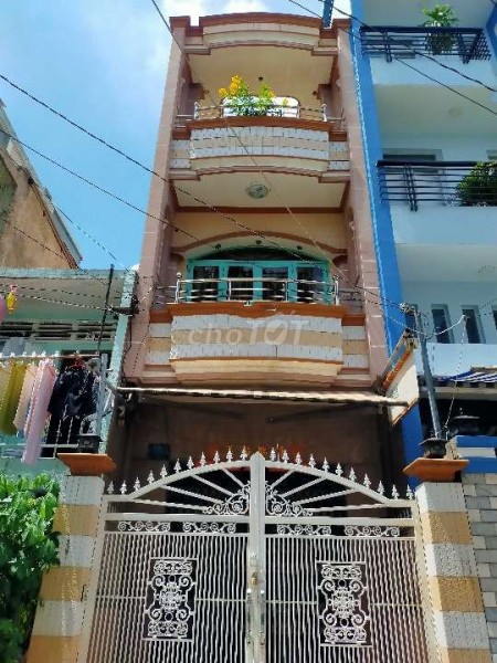 Hẻm Bình Tiên, Quận 6 còn mới, 1 trệt, 1 lầu, chưa nội thất, giá 10 triệu/tháng, dt 49m2