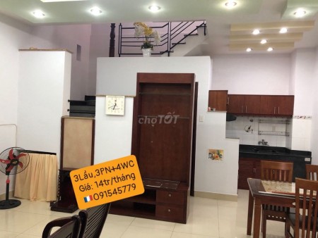 Nguyên căn chính chủ 3 pn, có nội thất, rộng 48m2, 2 tầng, hẻm 56 Trần Bình Trọng