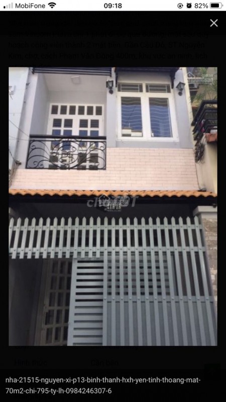 Trống nhà rộng 2 tầng đúc kiên cố, giá 15 triệu/tháng, hẻm 215/15 Nguyễn Xí, Bình Thạnh