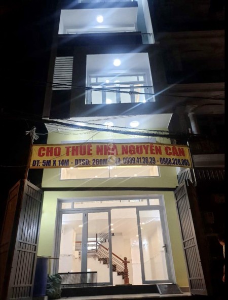 Cho thuê nhà 1 lửng 2 lầu 1 sân thượng hẻm 240 Phạm Văn Chiêu P9 GV