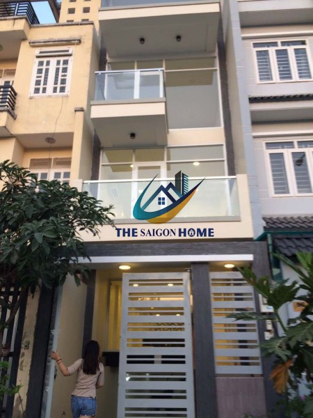 Nhà mới hầm 4 lầu đường Bùi Tá Hán giá cho thuê 26 triệu/tháng khu dân cư đông