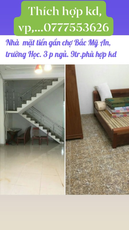 Cho thuê nhà mặt tiền, gần chợ bắc Mỹ An, Ngũ Hành sơn giá 8 triệu/tháng lh 0777553626