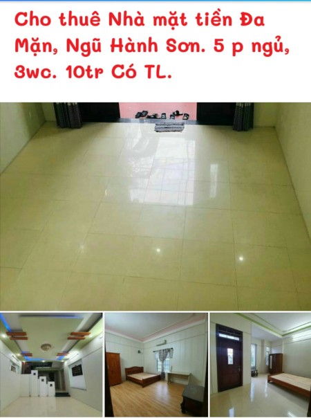 Cho thuê nhà nguyên căn, mặt tiền Đa Mặn, Nam Việt Á, Ngũ Hành SƠn. 4 phòng ngủ. 8tr.