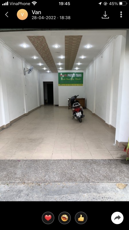 Cho thuê nhà mặt tiền, 1 trệt 1 lầu, khu dân cư, gần trung tâm kinh doanh tốt