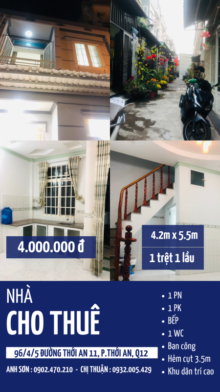 Cho thuê nhà nguyên căn cực xinh, nhìn mê ngay !!