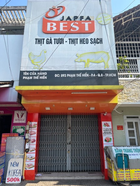 Cho thuê nhà mặt tiền số 893 Phạm Thế Hiển, Phường 4, Quận 8 TPHCM