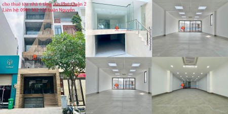 Cho thuê tòa nhà văn phòng Trần Lựu, Quận 2, DT 100m2, kính full MT, giá 75 triệu/tháng