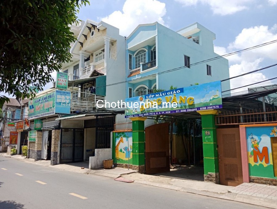 Cho thuê nhà nguyên căn mặt tiền Đường Số 12 Tăng Nhơn Phú B Quận 9 nhà 1 trệt 3 lầu.