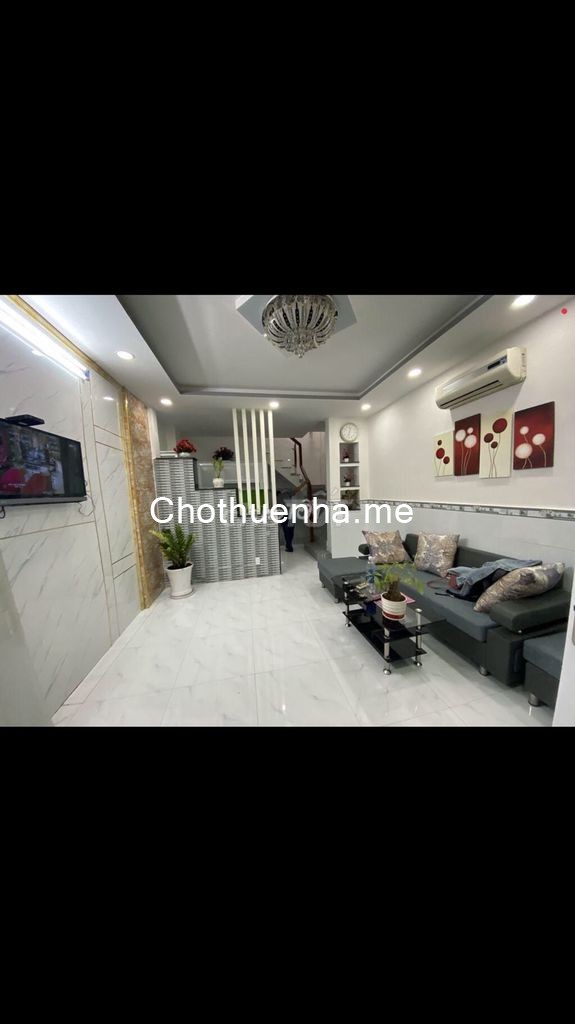 Cho thuê nhà nguyên căn tại Phan Anh Tân Phú, 1 trệt, 1 lầu, 2PN nhà mới, full nội thất xịn