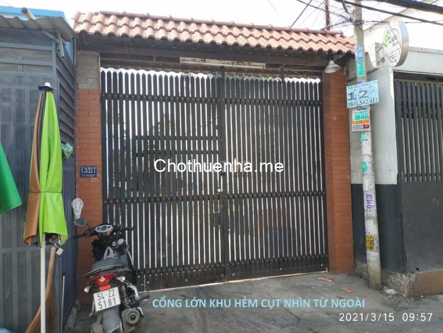 Hẻm C3/21T Phạm Hùng, Bình Chánh cần cho thuê nhà rộng 92m2, 2 tầng, giá 20 triệu/tháng