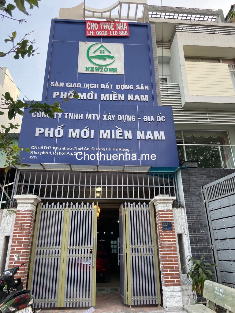 Nguyên căn đường Lê Thị Riêng, Quận 12, chủ cho thuê nhà 100m2, giá 17 triệu/tháng