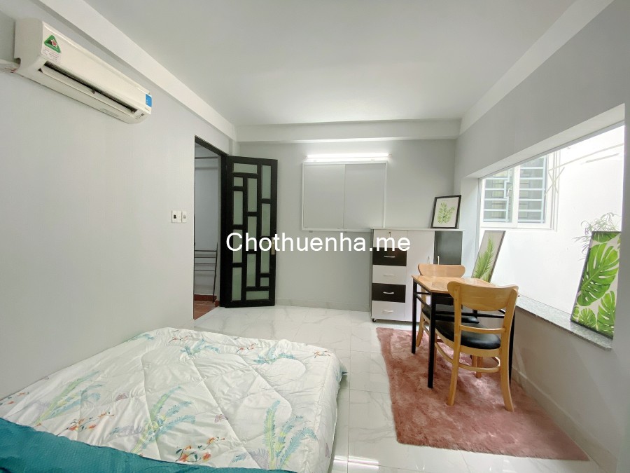 Cho thuê nhà HXH Nguyễn Thái Bình, Tân Bình, 9x12m trệt 3 lầu sân thượng