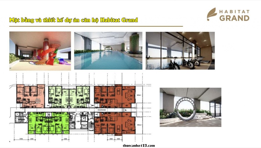  Mặt bằng và thiết kế căn hộ Habitat Grand 