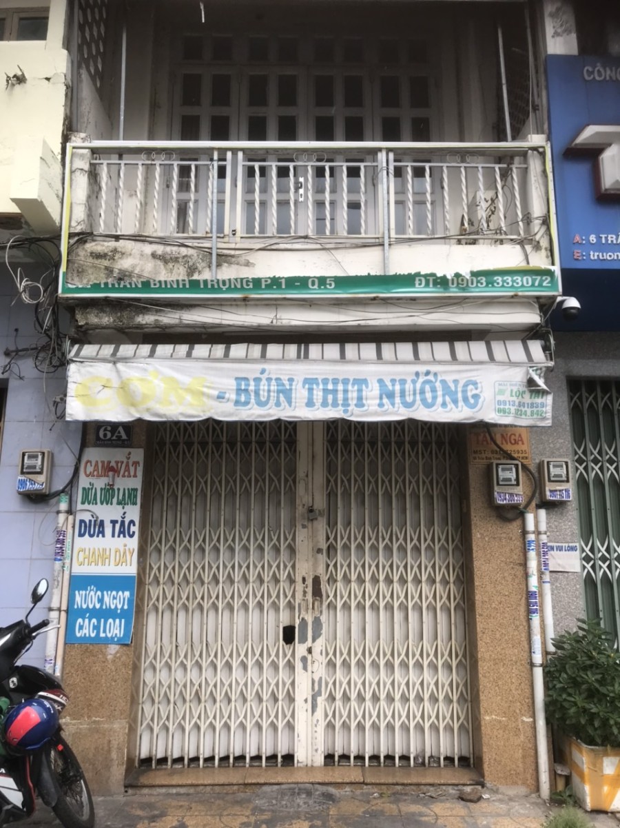 Cho thuê nhà mặt tiền Trần Bình Trọng, phường 1, quạn 5