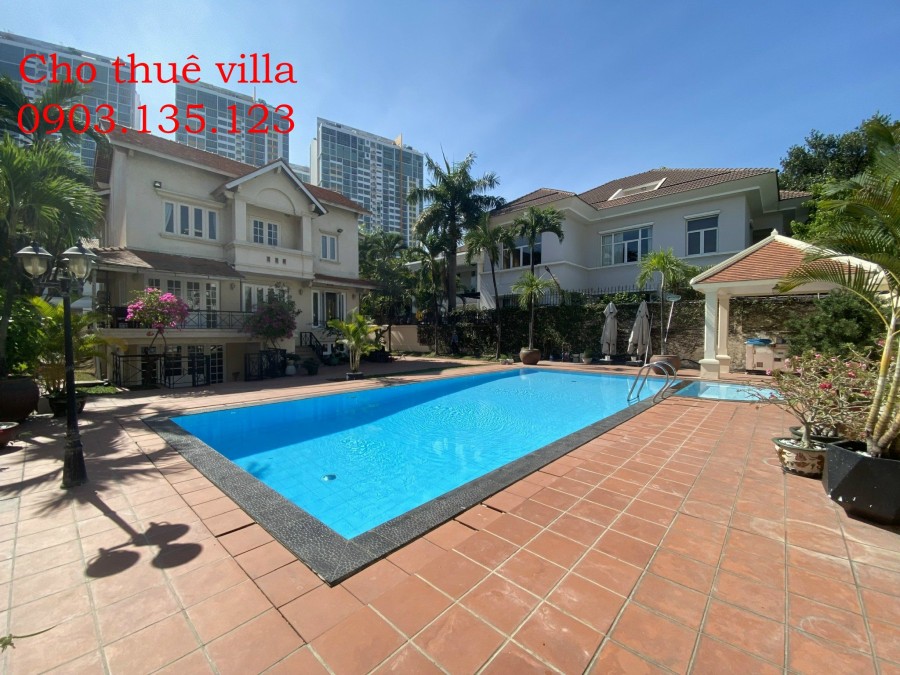 Cho thuê Villa trệt 1 lầu 6PN,hồ bơi sân vườn siêu rộng