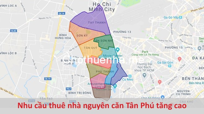 Nhu cầu thuê nhà nguyên căn Tân Phú tăng cao