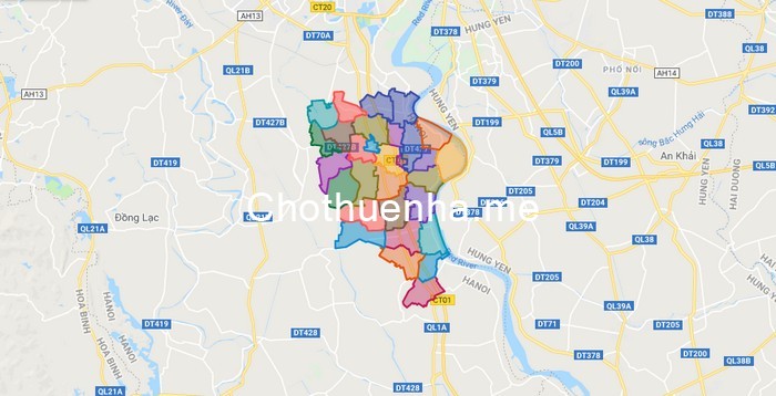 Ví trí địa lý huyện Thường Tín
