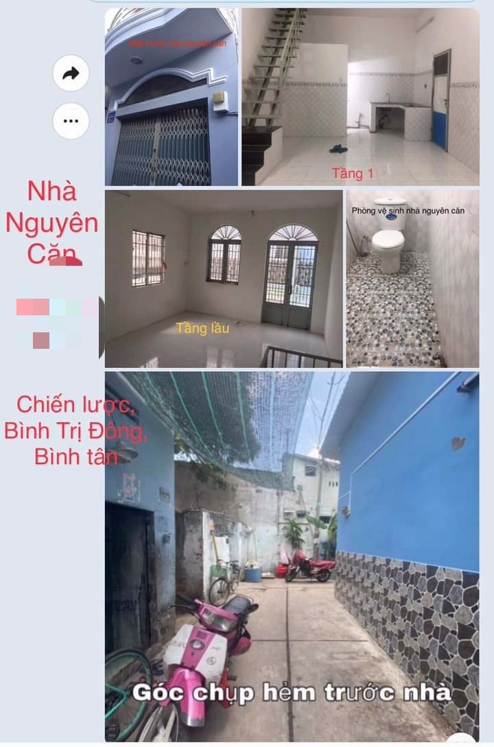 Cho thuê nhà KV TL10, Tân Hòa Đông, Chiến Lược, Mã Lò, Lê Đình Cẩn