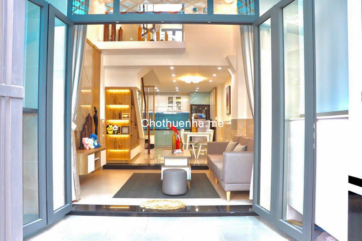 Cho thuê nhà 1/ Quang Trung P8 - Hẻm 7m Full nội thất