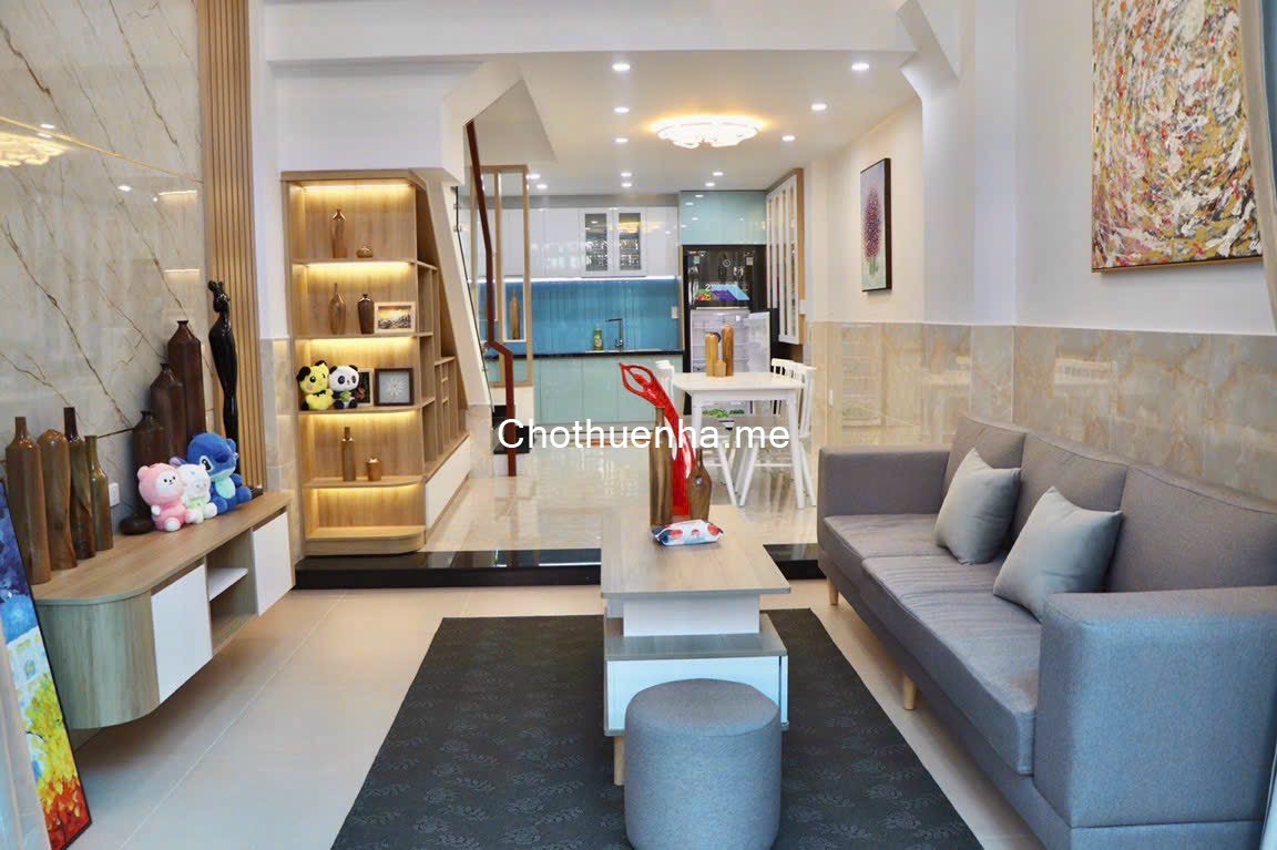 Cho thuê nhà 1/ Quang Trung P8 - Hẻm 7m Full nội thất