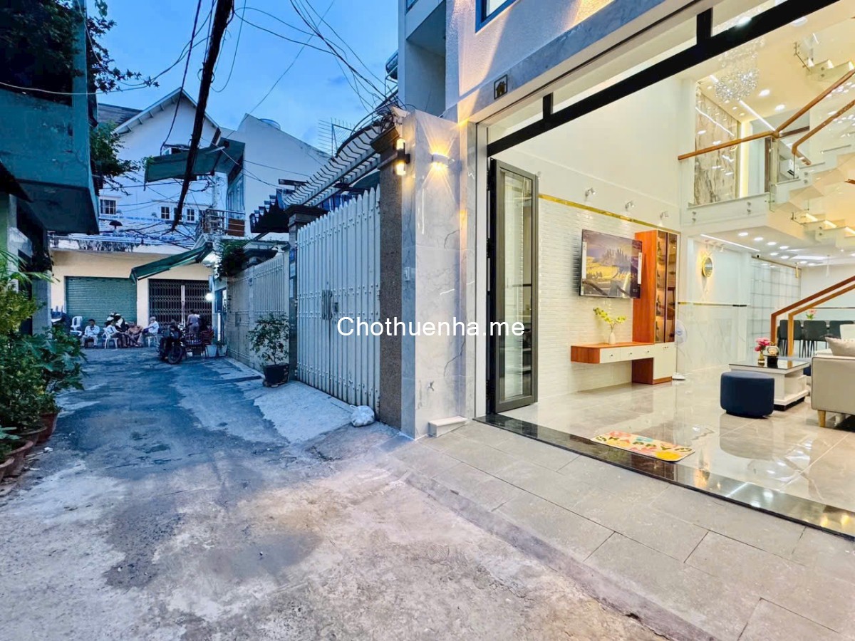 Cho thuê nhà, HẺM XE HƠI, SÁT MẶT TIỀN, NGAY ĐH CÔNG NGHIỆP 4, CHỢ GÒ VẤP, 5 TẦNG, NỘI THẤT CAO CẤP