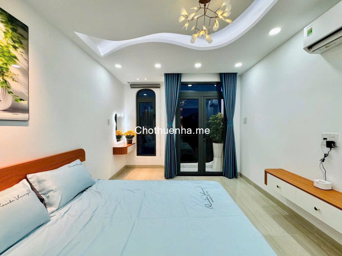 Cho thuê nhà, HẺM XE HƠI, SÁT MẶT TIỀN, NGAY ĐH CÔNG NGHIỆP 4, CHỢ GÒ VẤP, 5 TẦNG, NỘI THẤT CAO CẤP