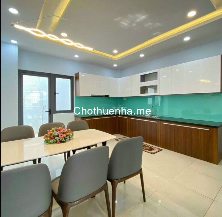 Cho thuê nhà hẻm xe hơi Huỳnh Văn Bánh, Phú Nhuận, Dt 4.5x18m. Nhà 1 trệt 3 lầu sân thượng