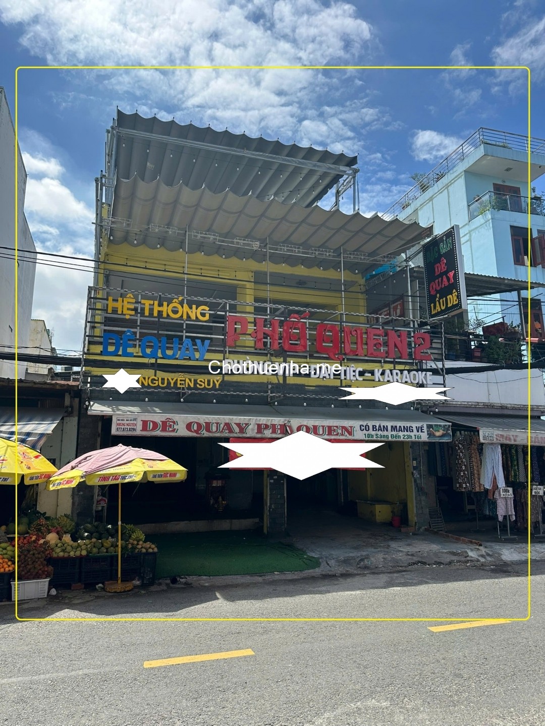 Cho thuê nhà mặt tiền CHỢ Tân Hương 240m², 2Lầu