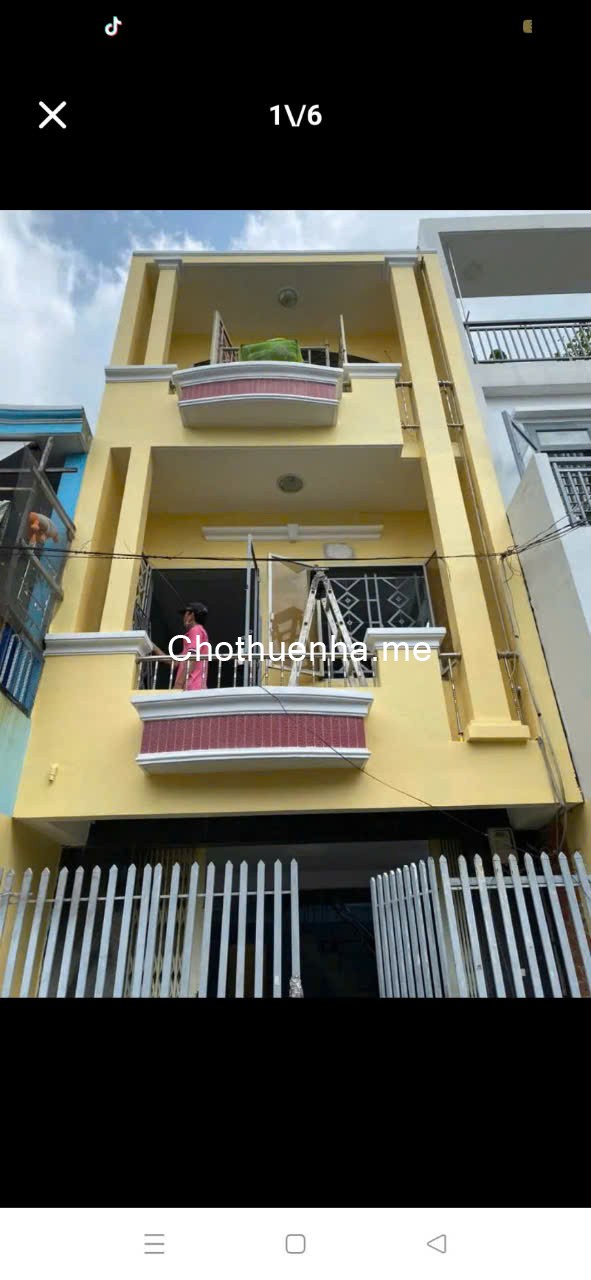 Cho thuê nhà nguyên căn – Hẻm xe hơi 4m – Bình Trị Đông, Bình Tân