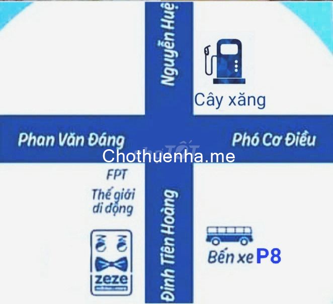 Cho thuê nhà mặt tiền ngang 4m mặt bằng kinh doanh QL1A khu vực ngã 4 trung tâm thành phố Vĩnh Long