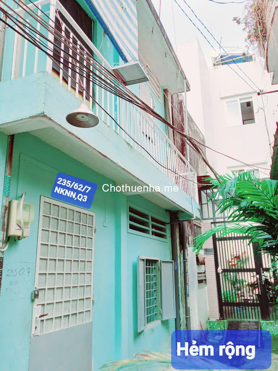 Cho thuê nhà nhỏ NGUYÊN CĂN: 235/62/7 Nam Kỳ Khởi Nghĩa Q3 (4.5 triệu/tháng)