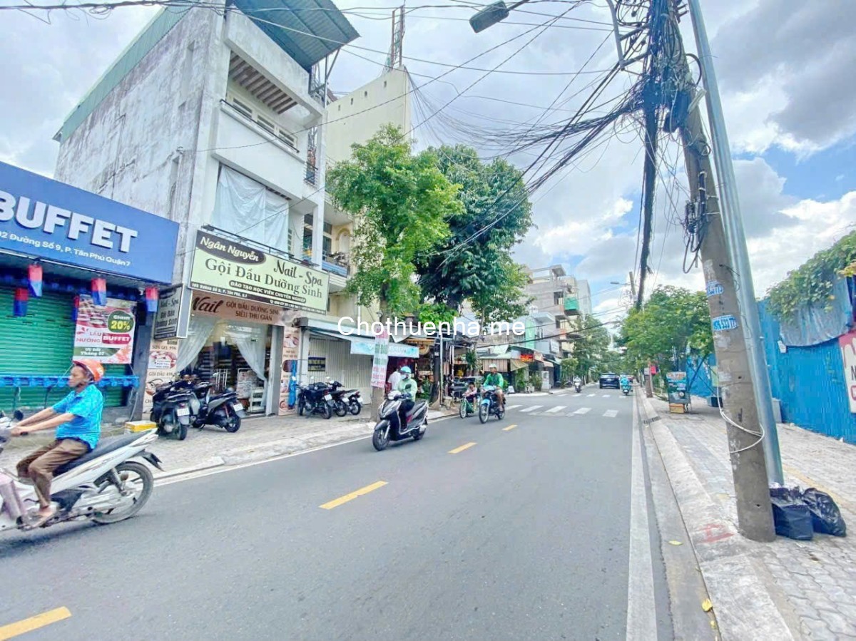 Cho thuê nhà đường số 9 P.Tân Phú,Quận 7 dt 8,4x19m