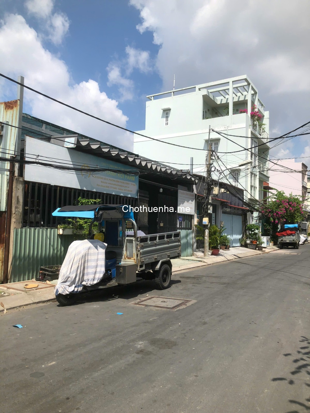 Cho thuê nhà cấp 4 làm kho xưởng đs 53 Quận 7 dt 10x20m