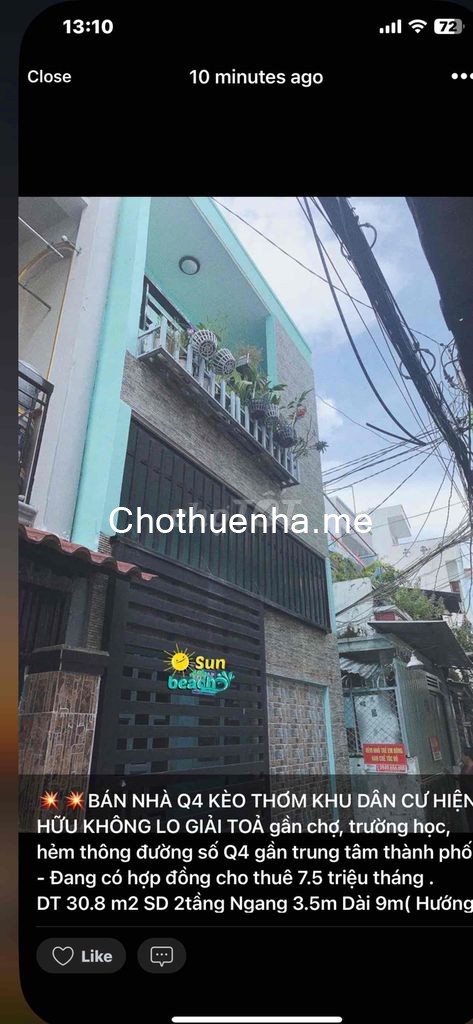 Hẻm rộng, Nhà căn góc, 2 cửa (cửa trước + cửa hông), 1 trệt + 1 lầu