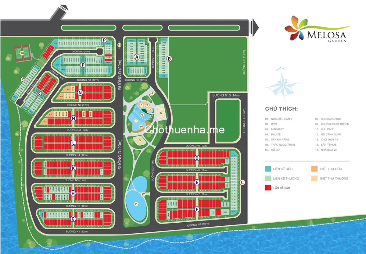 Cho thuê nhà Melosa Khang Điền, full nội thất cao cấp, ngang 6m, ngay gần công viên