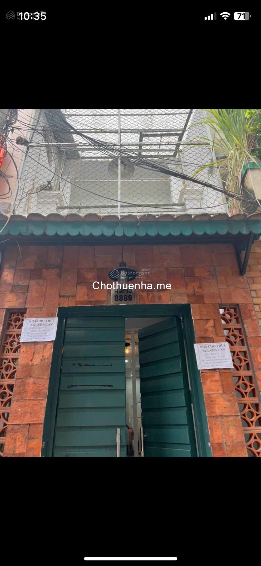 Cho thuê nhà Huỳnh Mẫn Đạt sát chợ Thị Nghè phường 19, Bình Thạnh