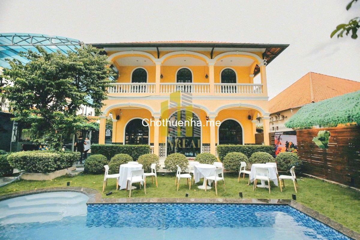 Biệt thự Thảo Điền 1000m² - hồ bơi sân vườn rộng, cho thuê kinh doanh, giá 208 triệu