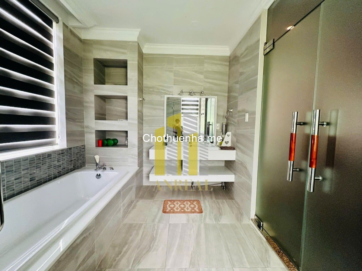 Biệt thự hiện đại khu An Phú An Khánh - hầm, 3 lầu, thang máy, 5 phòng