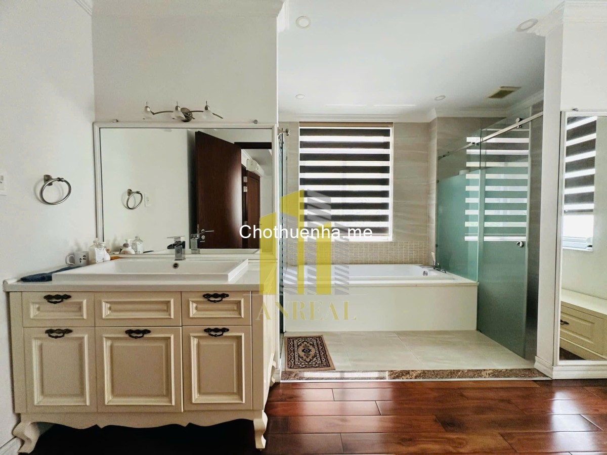 Biệt thự hiện đại khu An Phú An Khánh - hầm, 3 lầu, thang máy, 5 phòng