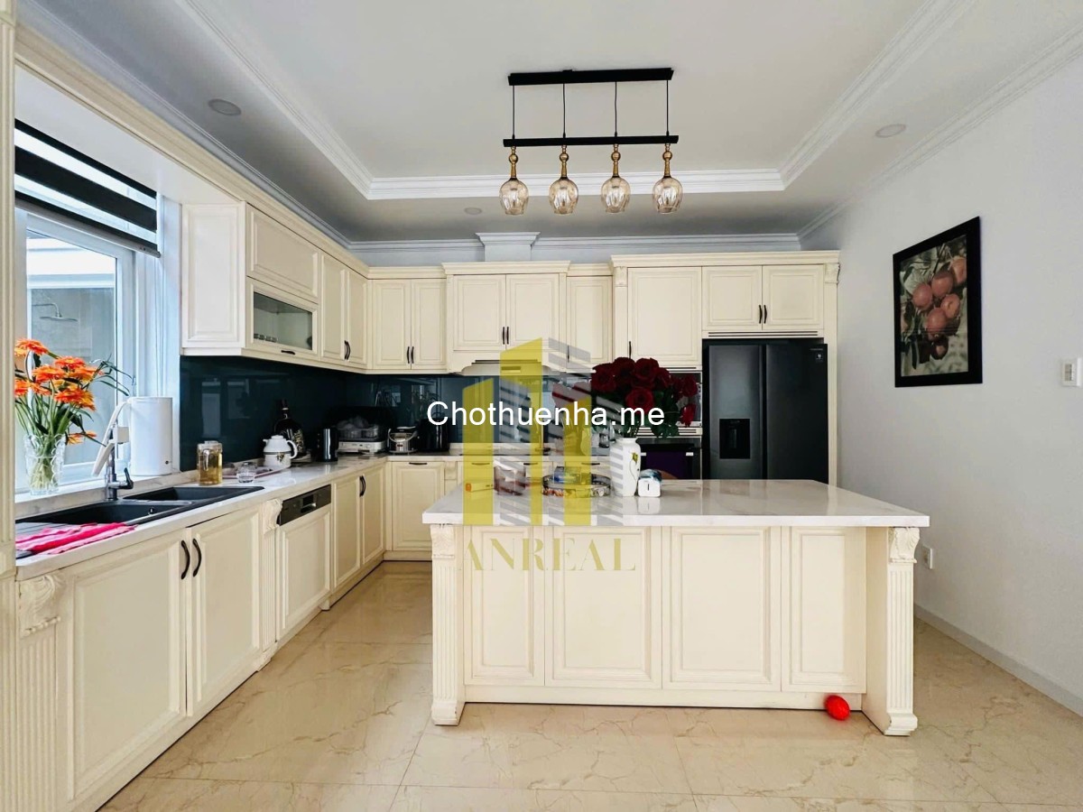 Biệt thự hiện đại khu An Phú An Khánh - hầm, 3 lầu, thang máy, 5 phòng