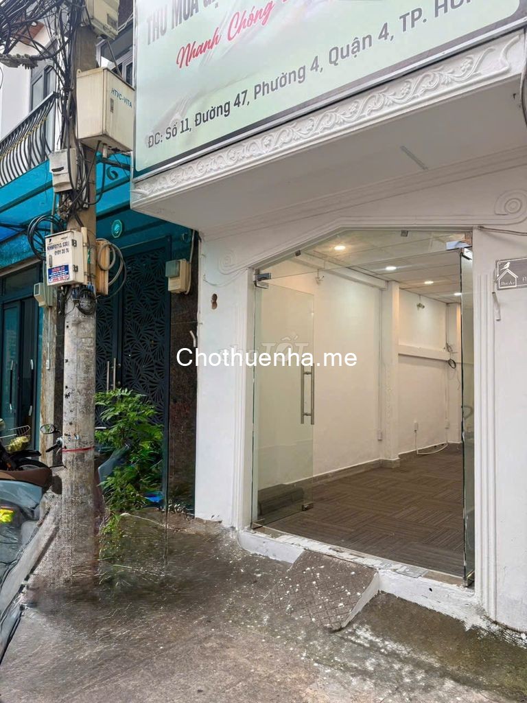 Cho thuê nhà 1 trệt, 1 gác suốt, đường số 47 trung tâm Quận 4