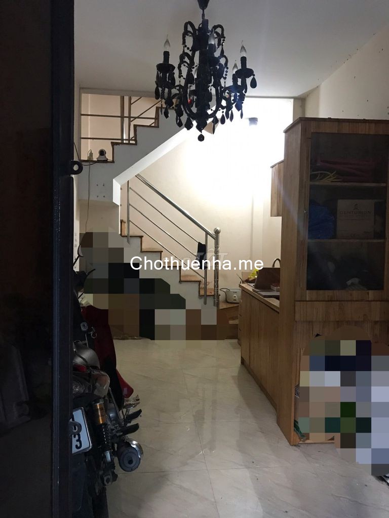 Cho thuê nhà Bến Văn Đồn, phường 6, quận 4, nhà hẽm rộng 3m