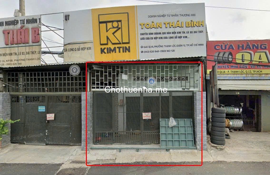 Cho thuê nhà nguyên căn (4,5m x 20m), mặt tiền Quốc lộ 1A, Q.12 gần Cầu vượt Ngã Tư Ga