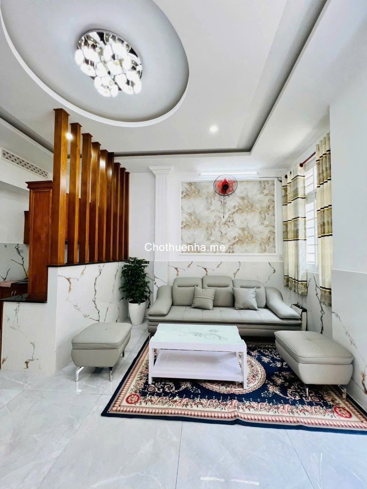 Cho thuê nhà mới đẹp – hẻm xe hơi 1/ Phan Huy Ích - 1 trệt + 2 lầu→ 4 phòng ngủ – 3 WC