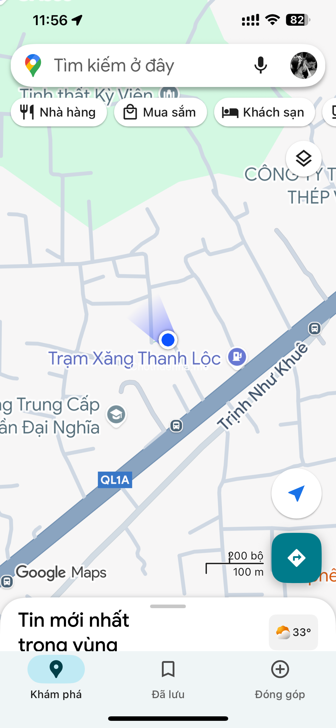 Cho thuê nhà nguyên căn 1 trệt 1 lầu ngay cây xăng Thanh Lộc