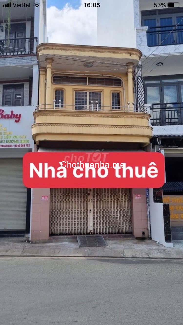 Cho thuê nhà 35 Tân Thành q Tân Phú, 140 m2, 16tr, 0339507189